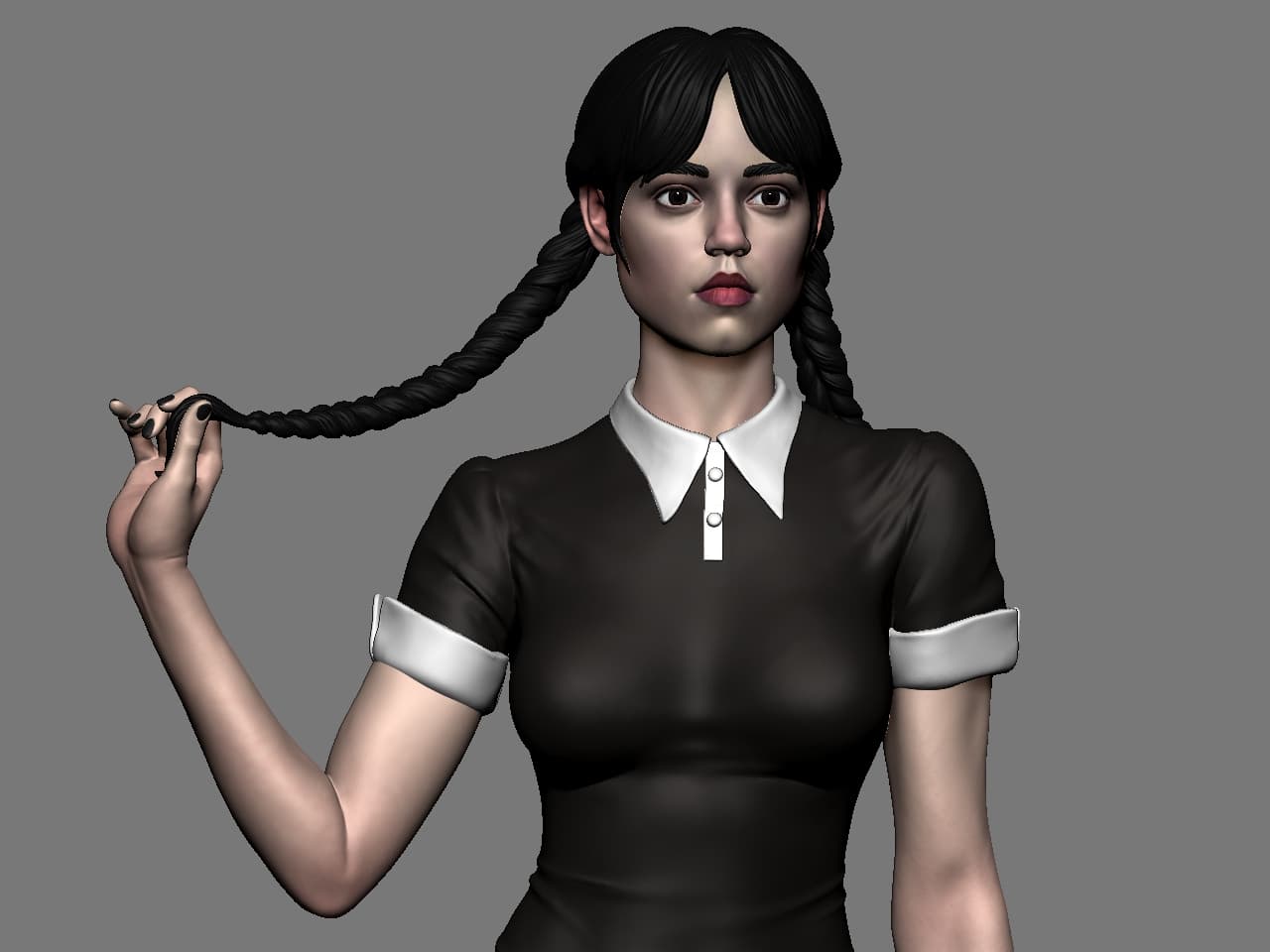 🕸️ فیگور وندزدی آدامز (Wednesday Addams) | The Addams Family | ارتفاع 15 سانتیمتر | +PLA — تصویر ۶