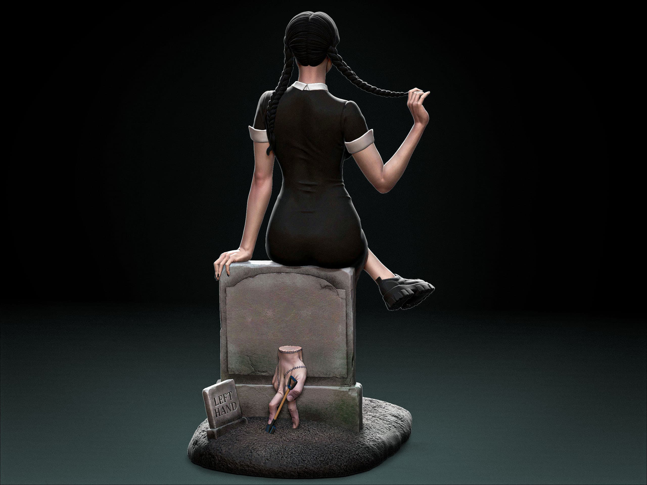 🕸️ فیگور وندزدی آدامز (Wednesday Addams) | The Addams Family | ارتفاع 15 سانتیمتر | +PLA — تصویر ۷