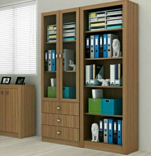 کمد و کتابخانه دربدار و درب شیشهای MDF | سفارش مستقیم از تولیدی آریو کابین — تصویر ۴