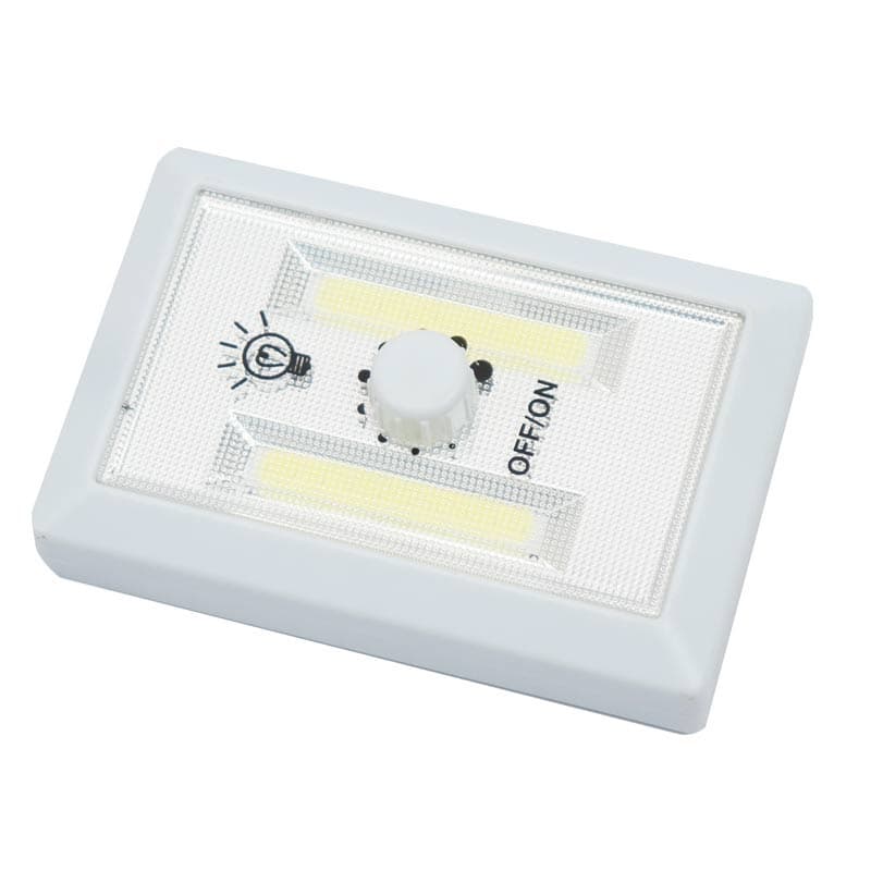 چراغ اضطراری طرح کلید 2COB LED باتری خور ولوم دار — تصویر ۳