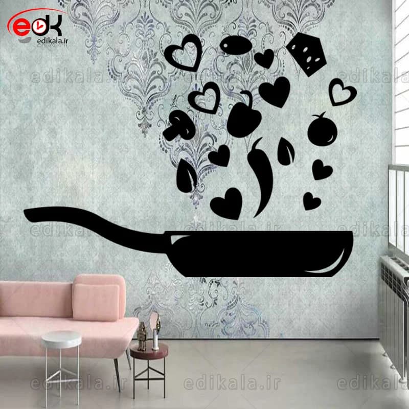 آینه دکوراتیو طرح سرآشپز شماره 1 در پنج رنگ و ابعاد انتخابی+فایل کورل — تصویر ۳