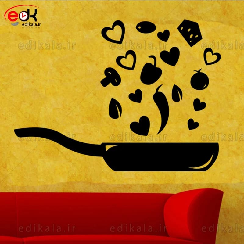 آینه دکوراتیو طرح سرآشپز شماره 1 در پنج رنگ و ابعاد انتخابی+فایل کورل