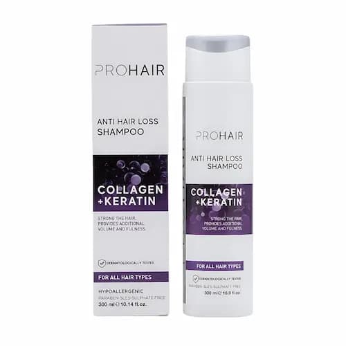 شامپو کلاژن مو پروهیر PROHAIR Collagen + Keratin حاوی کراتین 300 میل — تصویر ۲