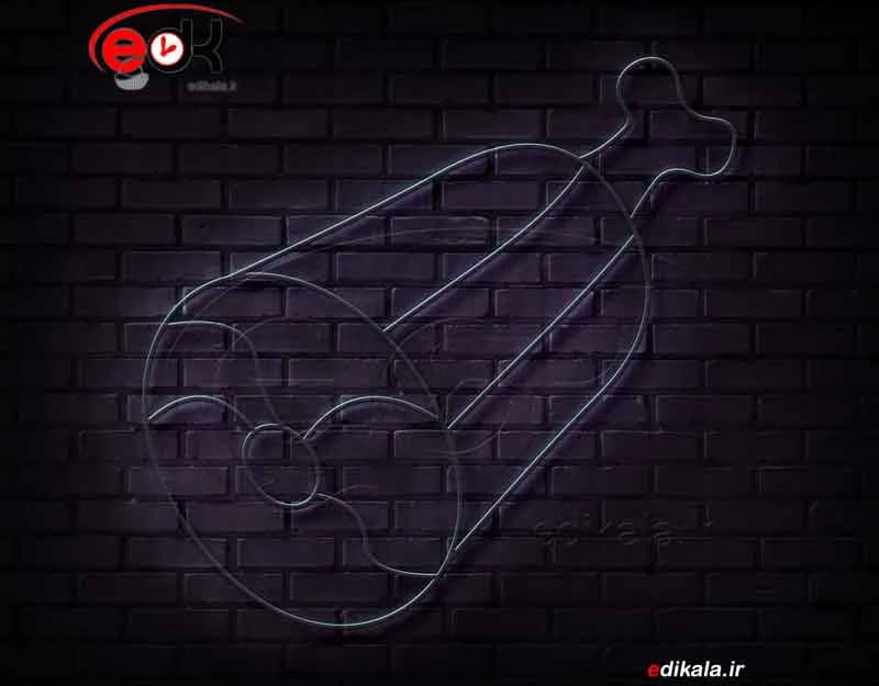 تابلو نئون طرح گوشت شماره 3 در ابعاد مختلف +آداپتور+ فایل لایه باز — تصویر ۶