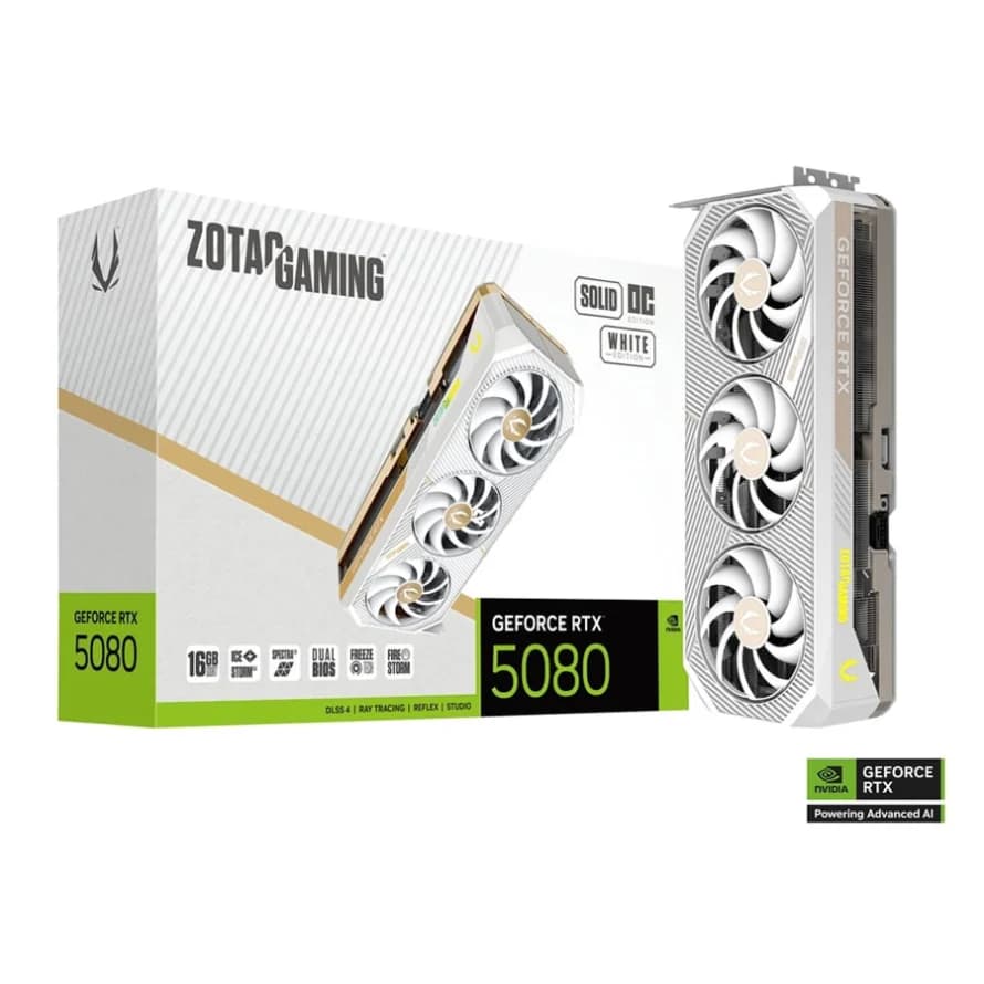 کارت گرافیک زوتک GAMING GeForce RTX 5080 SOLID OC White Edition 16GB — تصویر ۲