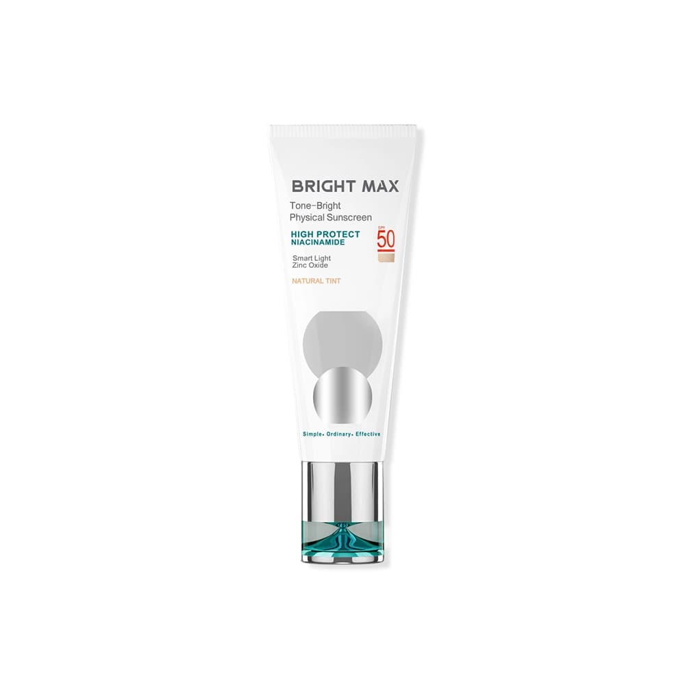ضدآفتاب بژ طبیعی فیزیکال Bright Max برایت مکس مدل SPF50 میل 40 — تصویر ۱۰
