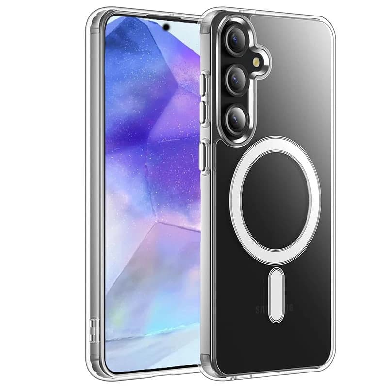 کاور مسیر مدل Clear Magnetic Magsafe مناسب برای گوشی موبایل سامسونگ Galaxy A55 — تصویر ۲