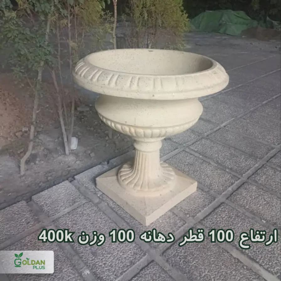 گلدان بتنی 1متری مدل جامی شهری – 400 کیلو — تصویر ۳
