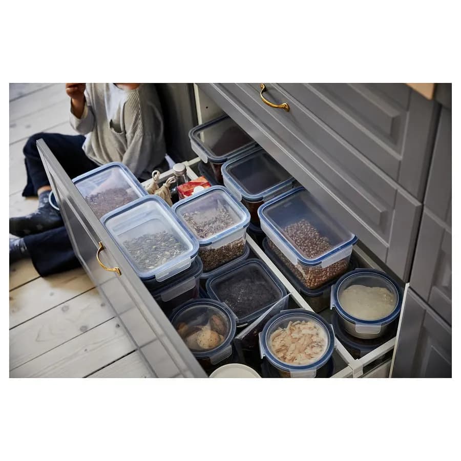 پک 3 عددی ظرف غذا با درب گرد/پلاستیکی سایز 750 میلیلیتر ایکیا مدل IKEA 365+ — تصویر ۷