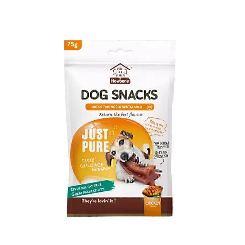 اسنک تشویقی سگ مغز دار هابون با طعم مرغ Howbone Dog Snacks With Chicken Flavour وزن 75 گرم