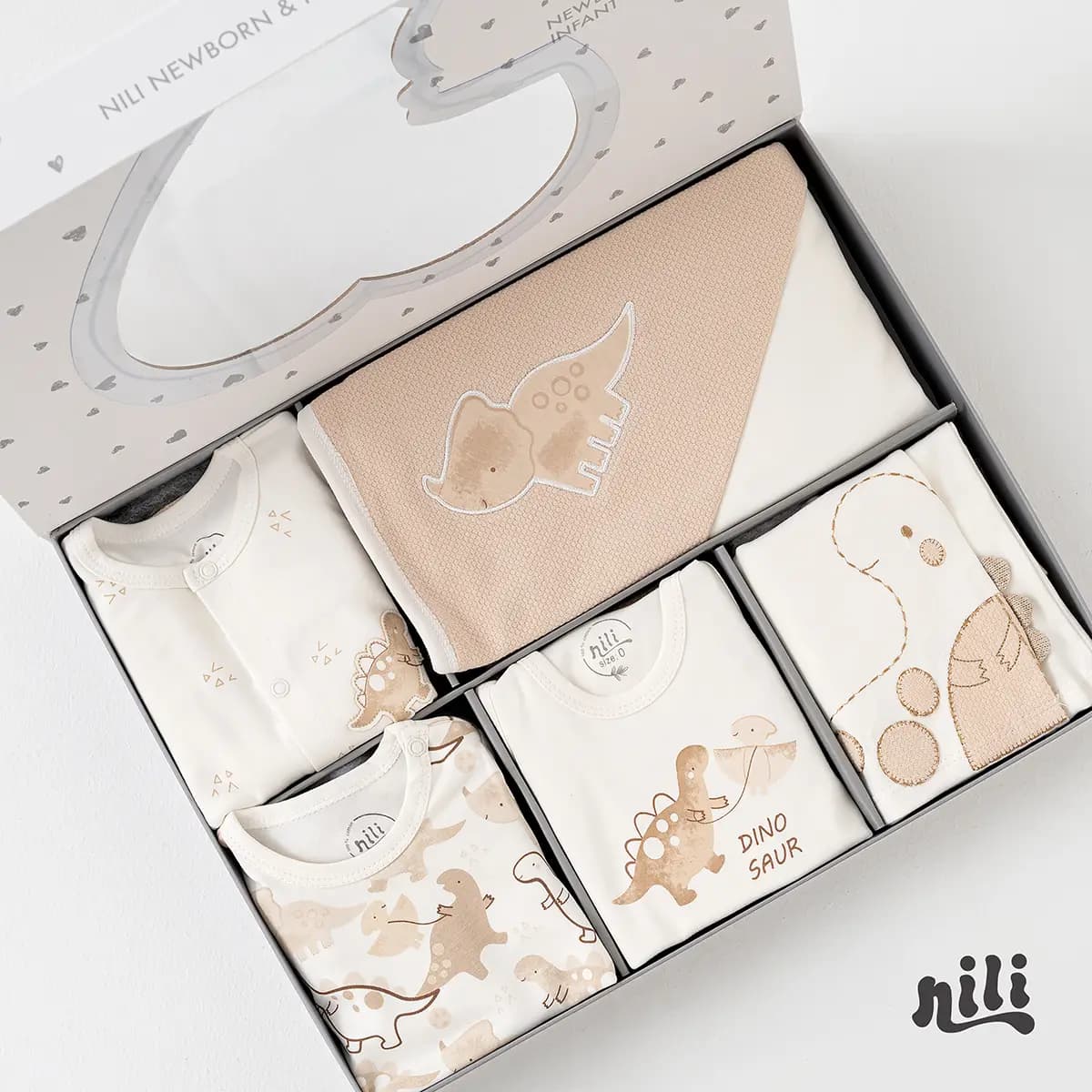 ست جعبه ای 13 تکه بیمارستانی نیلی Nili طرح دایناسور — تصویر ۵