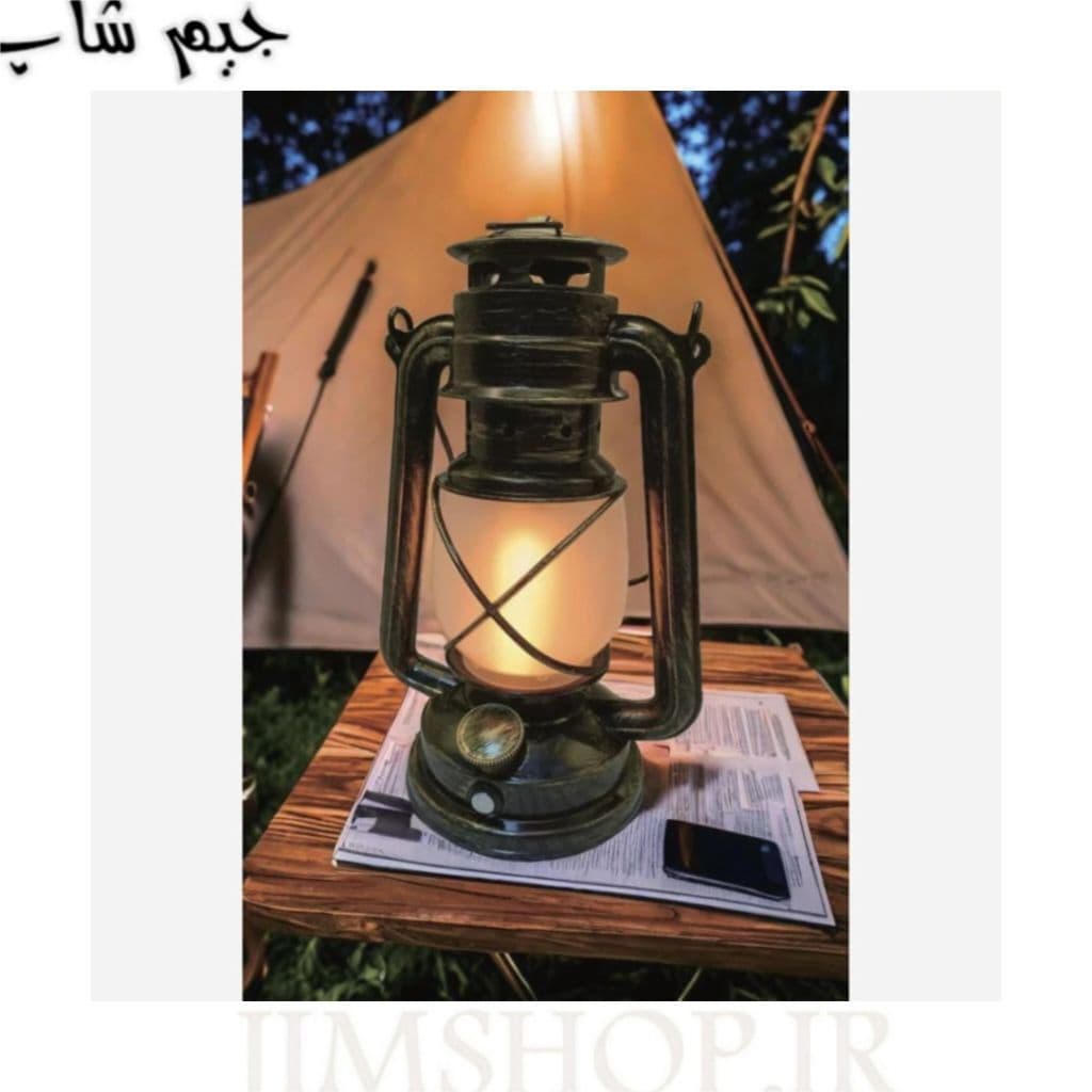 فانوس شارژی LED پینترستی طراحی نوستالژیک با نور گرم (۳۵ سانتیمتر) — تصویر ۶