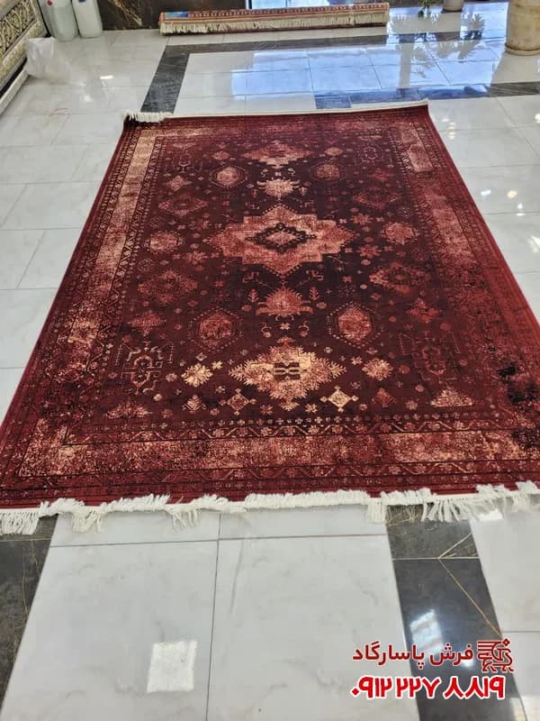 فرش وینتیج سنتی طرح سلطان آباد 1200 شانه زمنیه رناسی — تصویر ۴