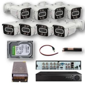 پک کامل 8 دوربین مداربسته فول اچ دی 4k مناسب کارخانه و ساختمان و آپارتمان — تصویر ۷