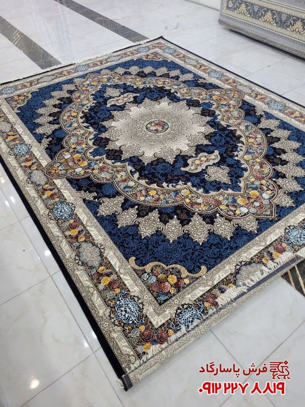 طرح آروانا 700 شانه سرمه ای فرش دیزاین 1200 شانه — تصویر ۴