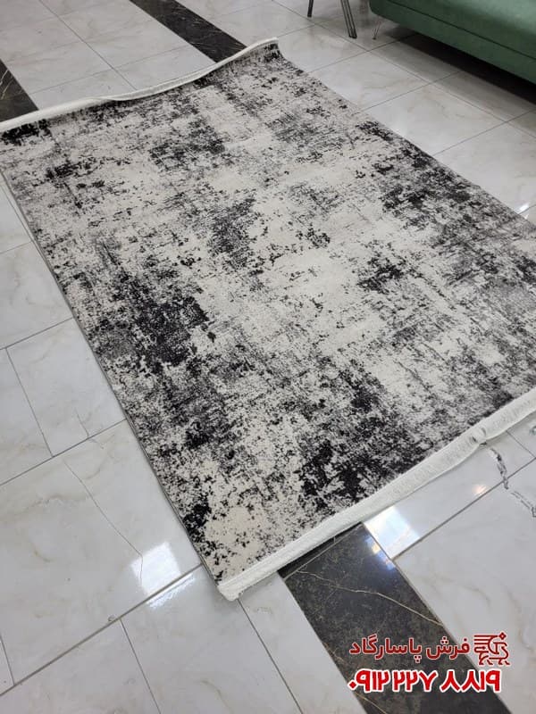 فرش وینتیج دودی طوسی با طراحی جدید — تصویر ۶