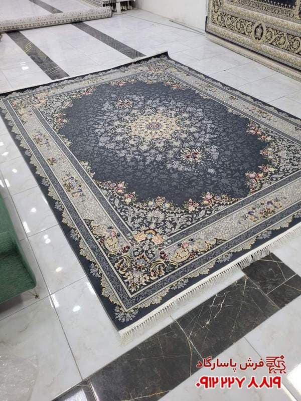 فرش ماشینی رنگ دودی مدل دنیز 700 شانه تراکم 2550 — تصویر ۹