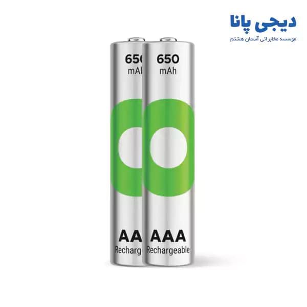 باتری نیم قلمی قابل شارژ GP مدل ReCyko 650mAh بسته دو عددی — تصویر ۲