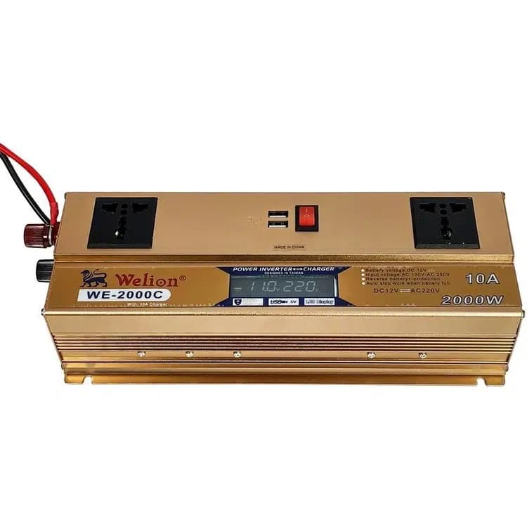 اینورتر شارژر (UPS) ویلیون 2000 وات مدل WE-2000C با شارژر 10 آمپر — تصویر ۱۲