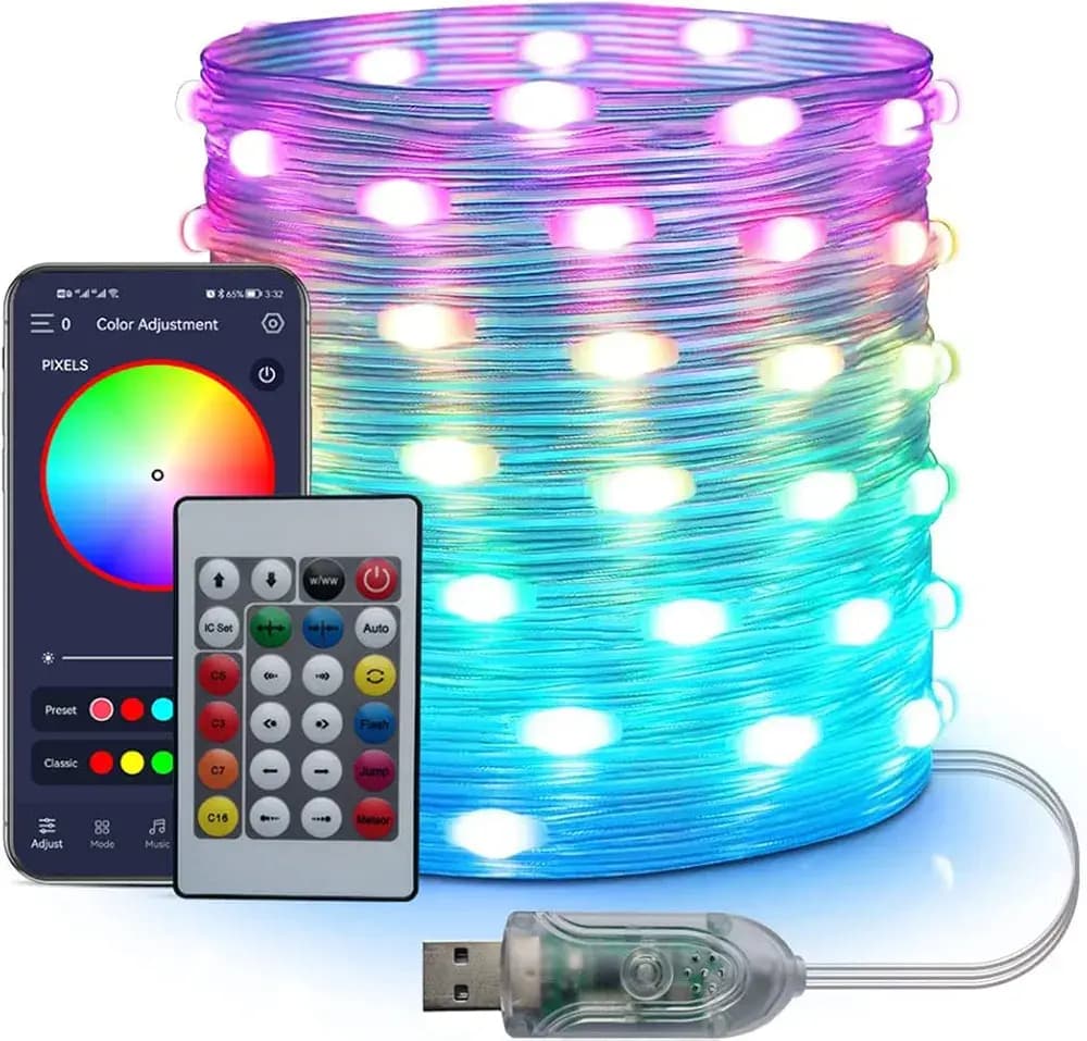 ریسه RGB گیمینگ هوشمند با اتصال USB و بلوتوث – با رقص نور حساس به صدا — تصویر ۱۰
