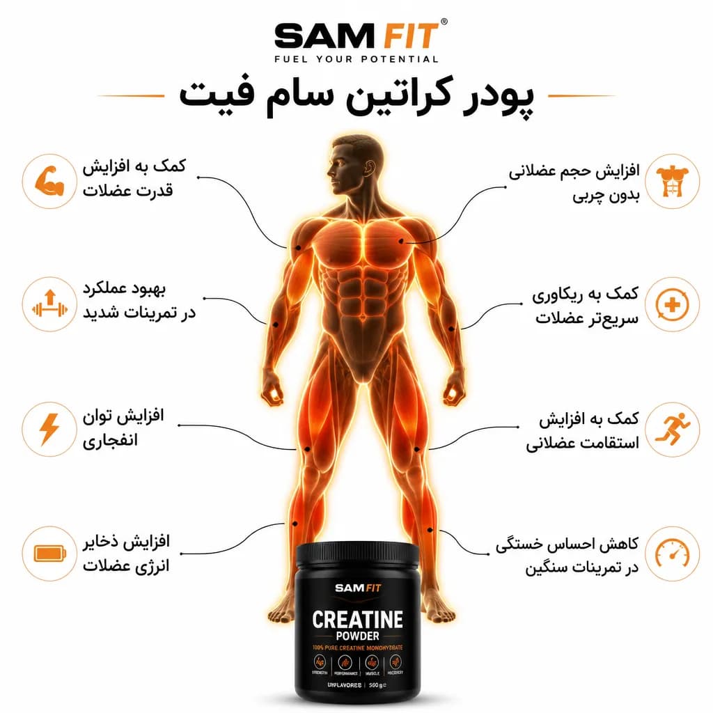 پودر کراتین سام فیت 300 گرم | خرید اقساط، قیمت، نحوه مصرف | داروبانک — تصویر ۹
