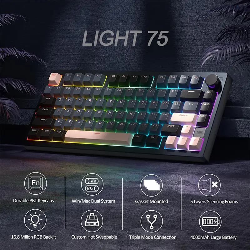 کیبورد گیمینگ Magegee Light75 Royal Blue — تصویر ۷