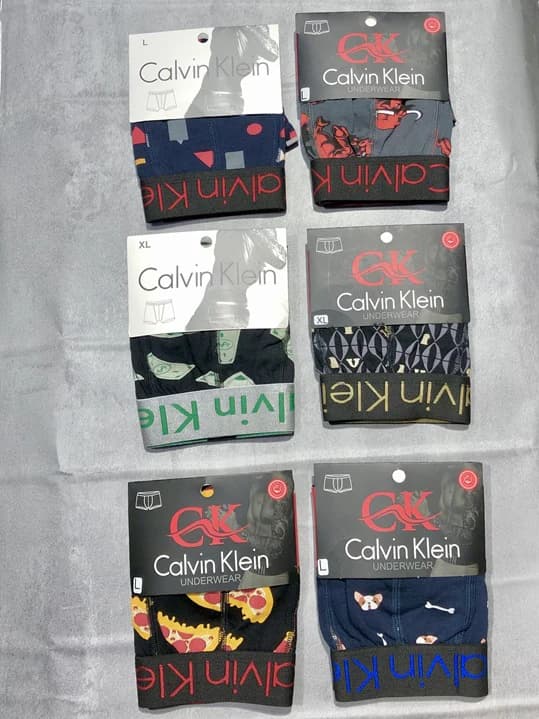 شورت مردانه نیم پا برند Calvin Klein طرح کش پهن فانتزی — تصویر ۵