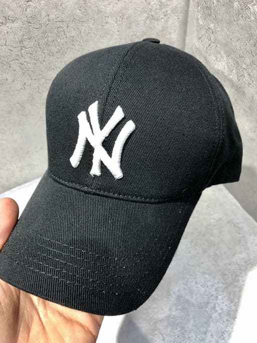 کلاه بیسبالی کتان مستر کوالیتی طرح NY مشکی — تصویر ۳