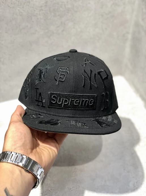 کلاه کپ برند New Era فیت بک سایز 3/8 7 طرح Supreme مستر کوالیتی