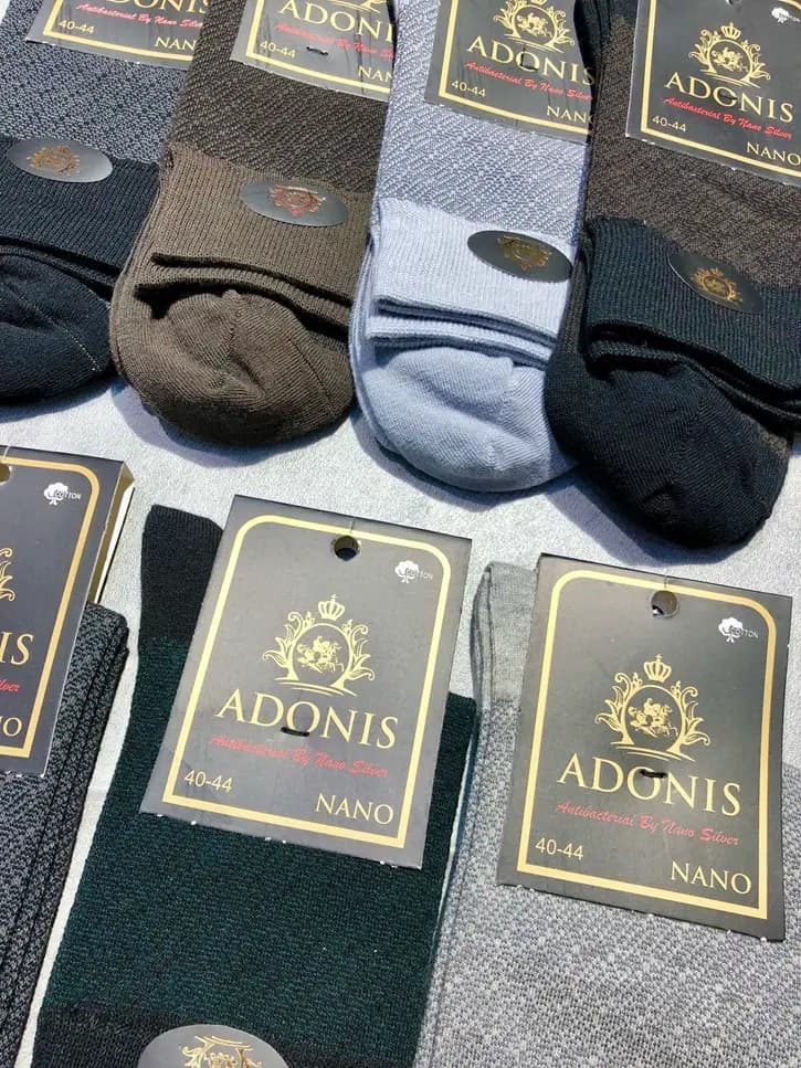 جوراب نیمساق مردانه برند Adonis طرح کلاسیک دوفس مینیمال — تصویر ۷