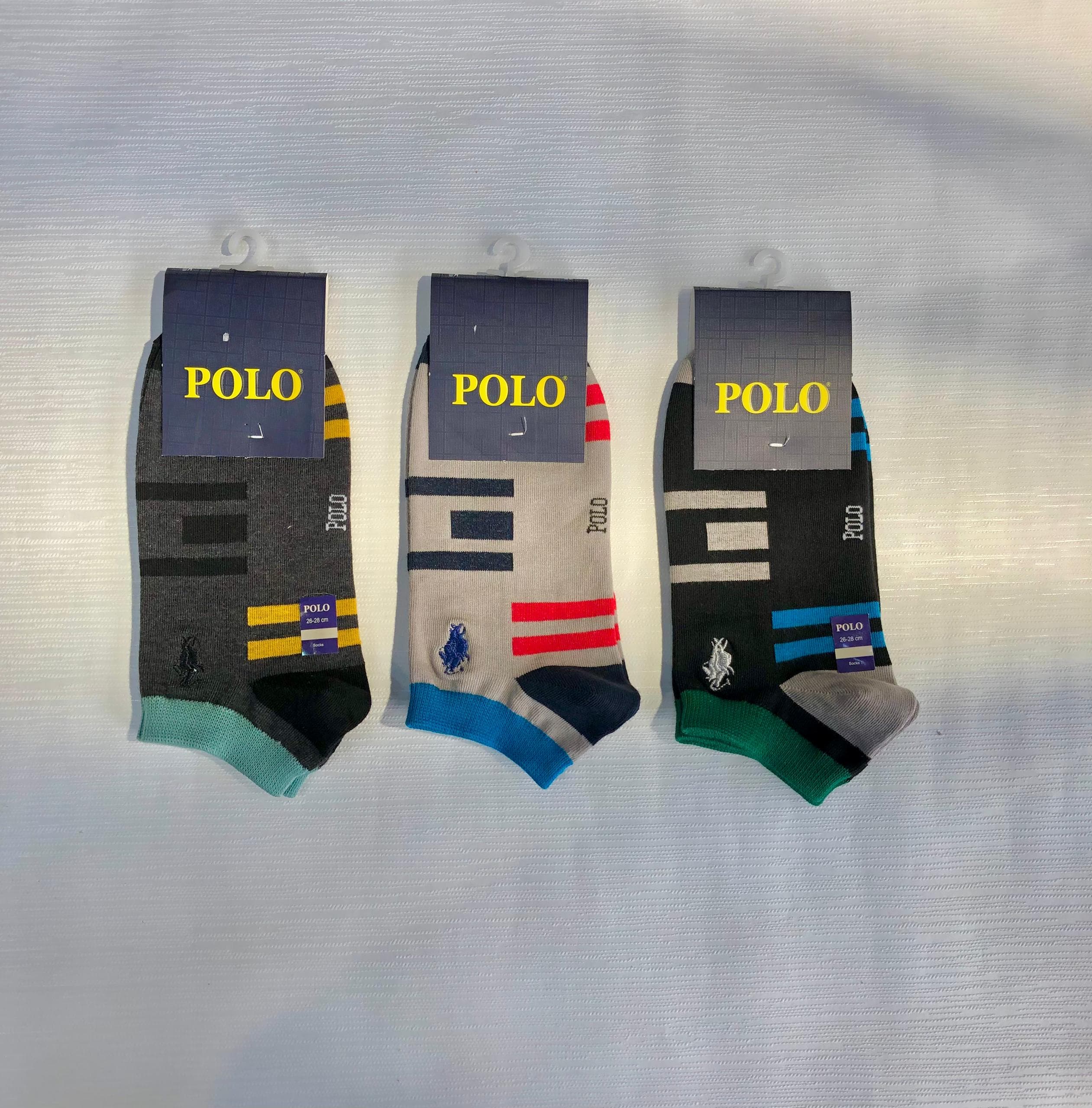 جوراب مچی مردانه برند POLO طرح پاشنه رنگی — تصویر ۴