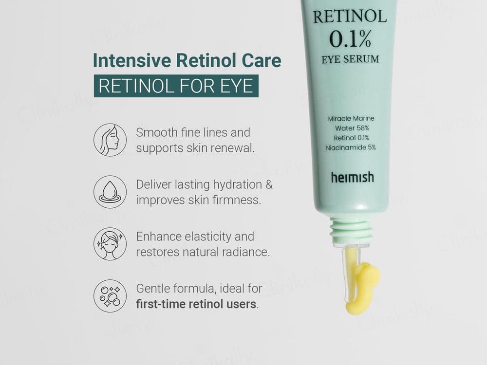 سرم رتینول ۰.۱ ٪ هیمیش ضدچروک و روشن کننده حجم ۳۰میل heimish Marine Care Retinol 0.1% Eye Serum — تصویر ۴