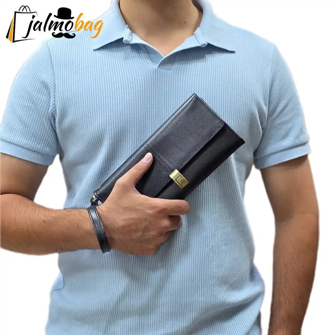کیف دستی پاسپورتی چرم اصل کد 3050