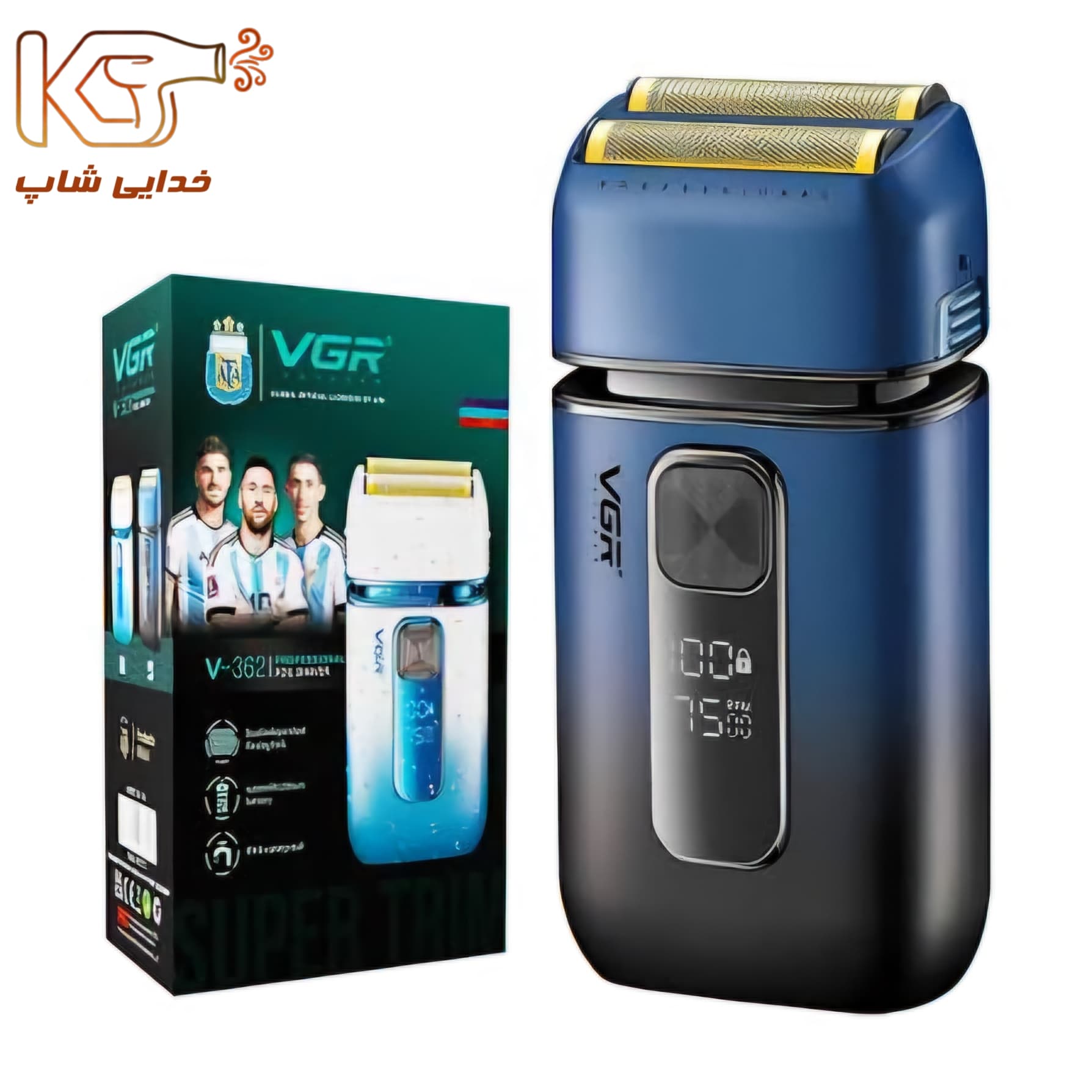 ماشین اصلاح وی جی آر مدل V-362 با تیغه تیتانیوم و ضد آب — تصویر ۳