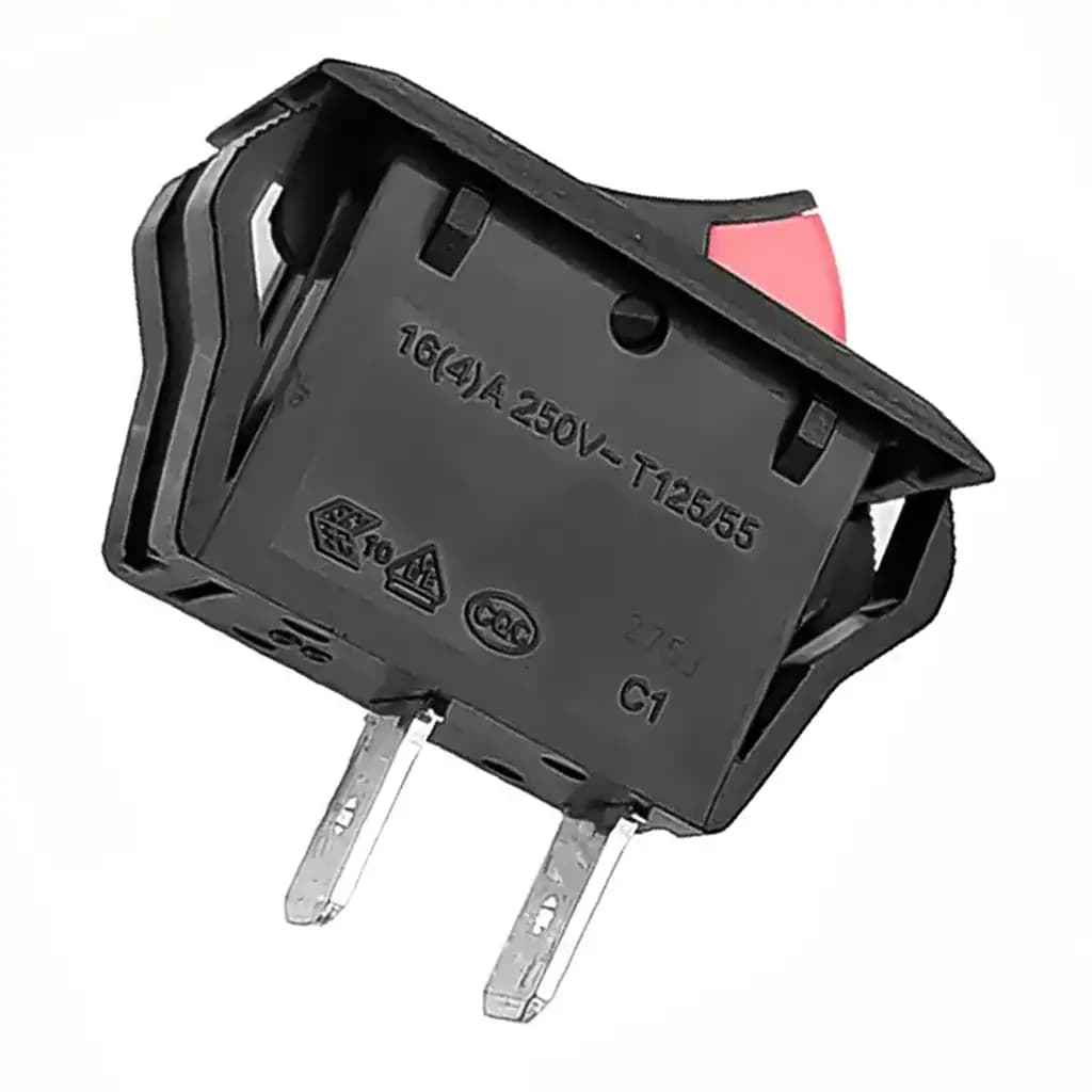 کلید راکر باریک دو پایه HB1620 (پایه و پلاتین مسی – 16 تا 20 آمپر) — تصویر ۱۱