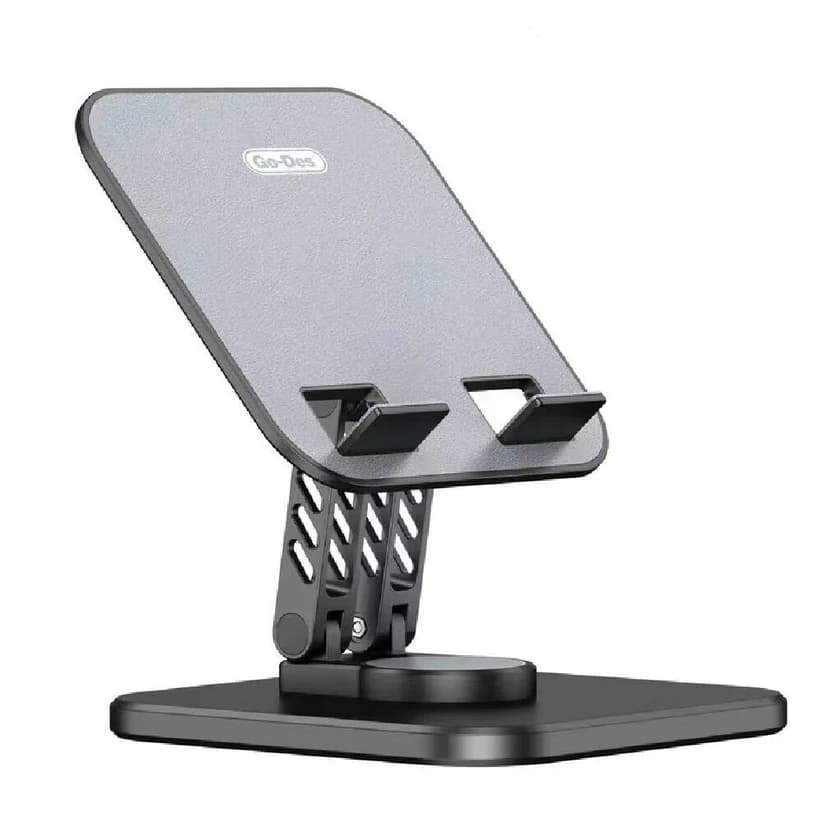 استند تبلت و آیپد Go-Des GD-HD776 با پایه چرخان 360 درجه | پایه رومیزی تاشو و قابل تنظیم