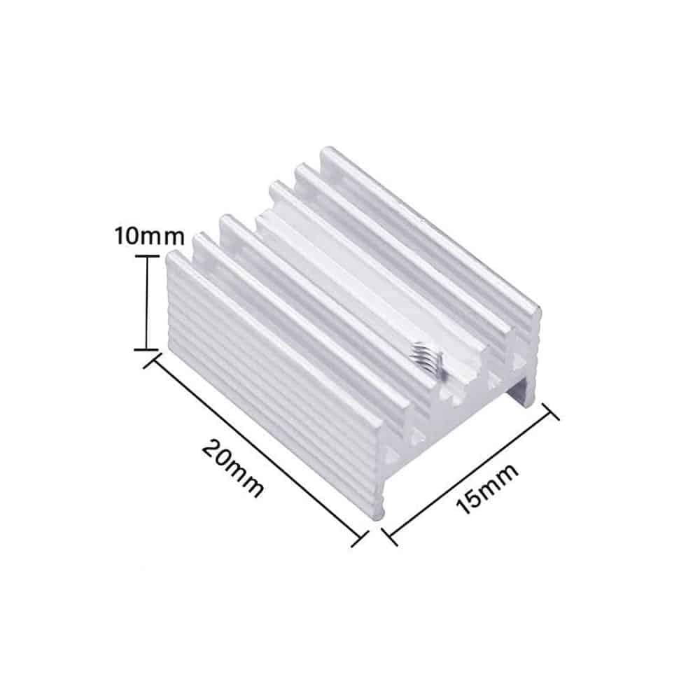 هیت سینک مداد تراشی کوچک TO220 سایز 20×15×10 میلیمتر — تصویر ۴
