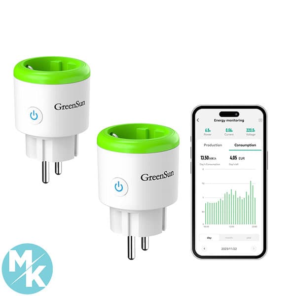 پک دو عددی پریز هوشمند برند GreenSun مدل BSD34 — تصویر ۲