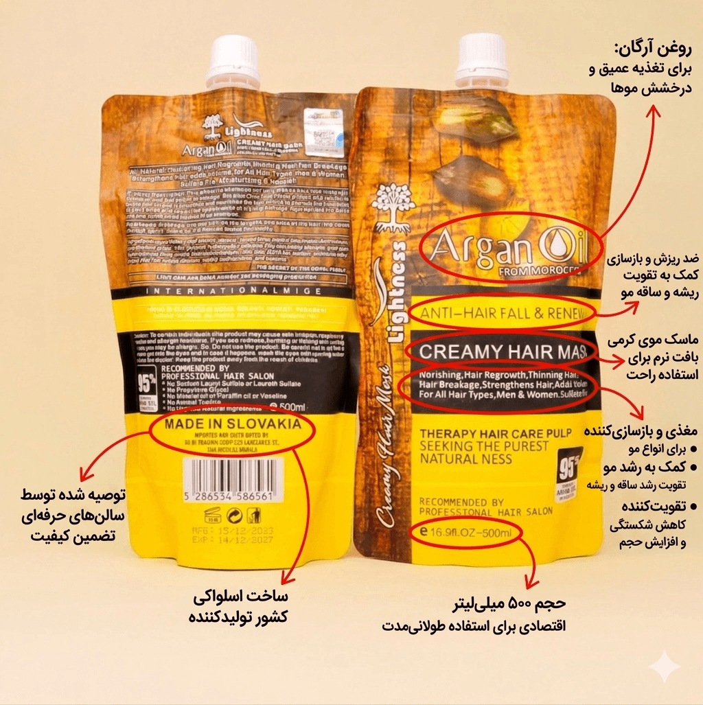 ماسک مو کراتین آرگان لایتنس — تصویر ۶