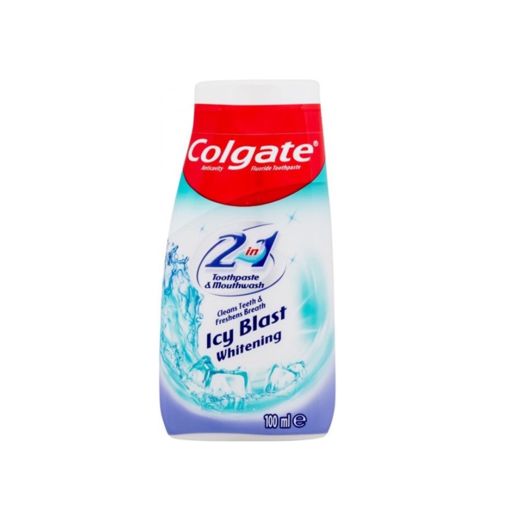 خمیر دندان و دهانشویه 2 در 1 کلگیت Colgate مدل Icy Blast خنک کننده
