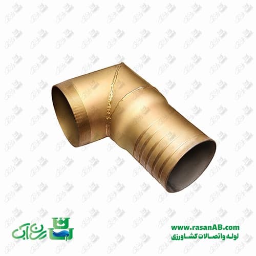 سرشیلنگی آهنی زانوئی قائم 6 اینچ — تصویر ۳