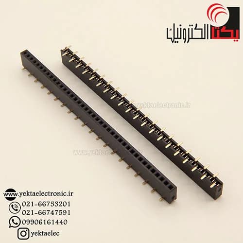پین هدر مادگی 40*1 پین 1.27میلیمتر SMD — تصویر ۳