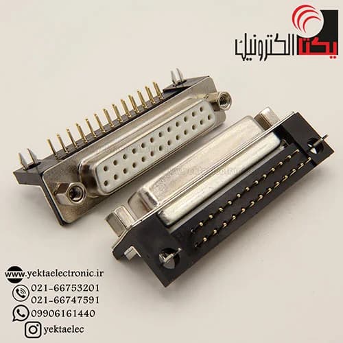 دی کانکتور روبردی رایت انگل صنعتی مادگی 25 پین