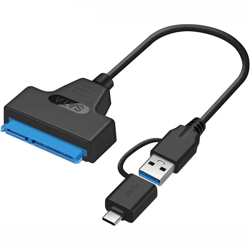 کابل تبدیل هارد SATA به USB 3.0 و USB-C تایپسی لمونتک — تصویر ۲