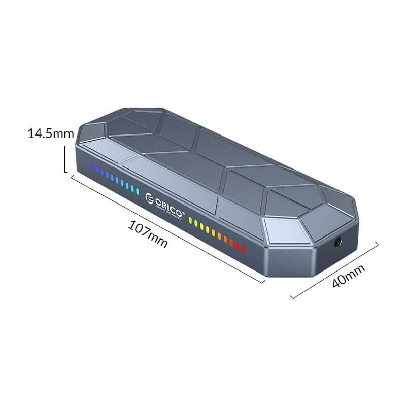 باکس RGB M.2 NVMe SSD اوریکو مدل ORICO M2VG01-C3 — تصویر ۹