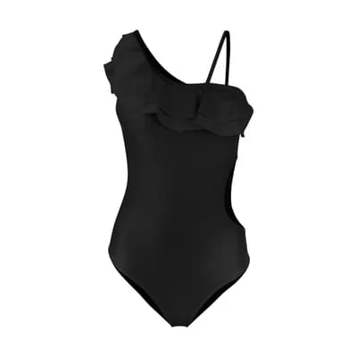 مایو شنا زنانه یک تکه اسلیپ طرح نابایجی | مشکی — تصویر ۱۱