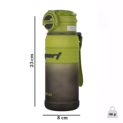 قمقمه ورزشی850 سی سی Eyun YY-171 | سبز/مشکی — تصویر ۹
