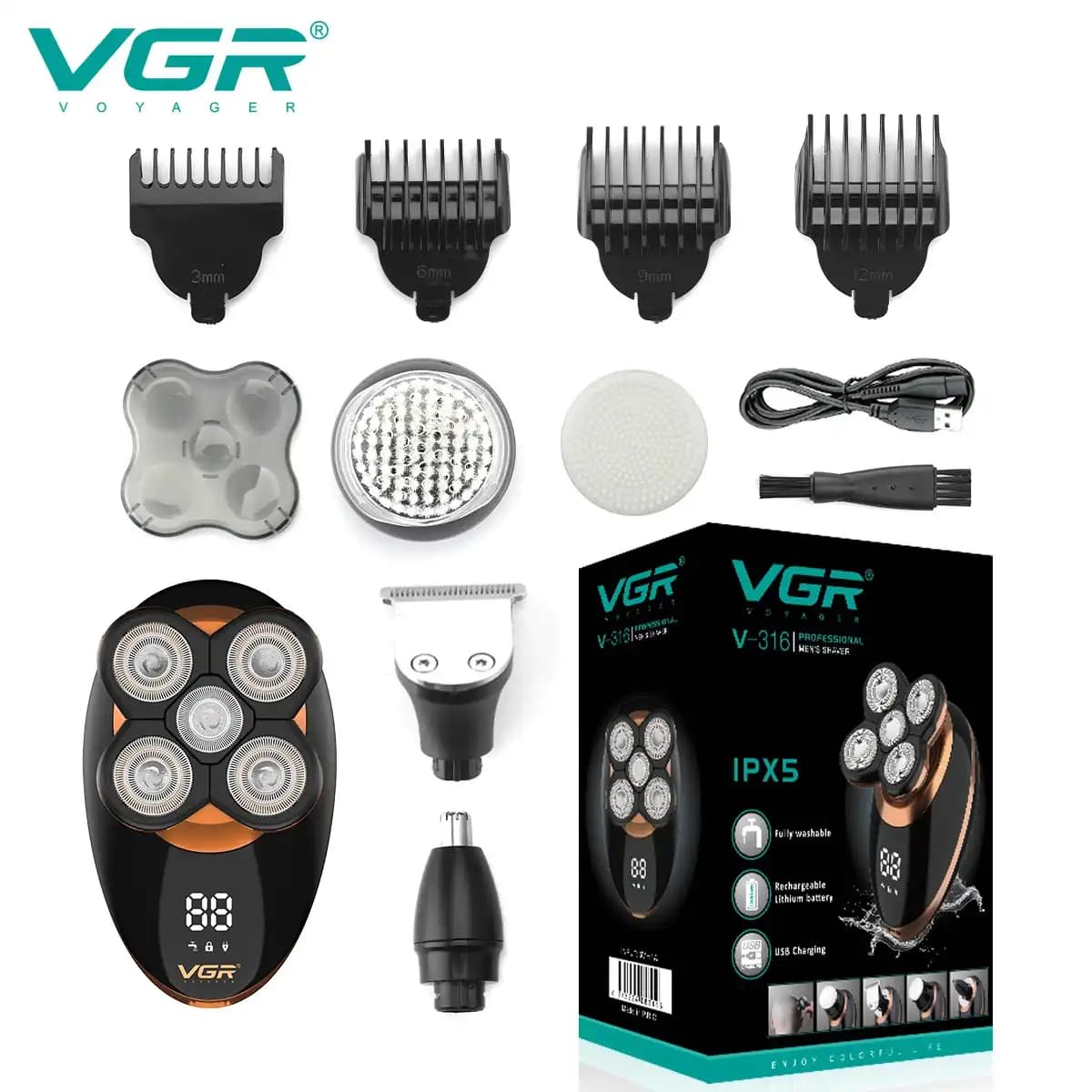 ماشین اصلاح چند کارهVGR وی جی آر V-316 — تصویر ۲
