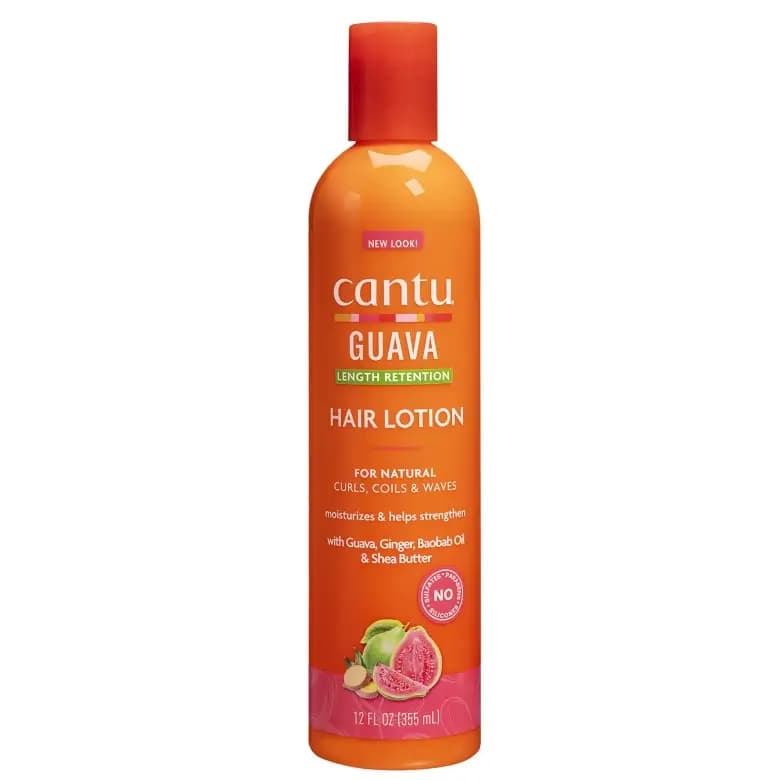 لوسیون تقویتکننده و محافظ حرارت موی کانتو مدل گواوا 335 میل Cantu Guava Length Retention Hair Lotion — تصویر ۲