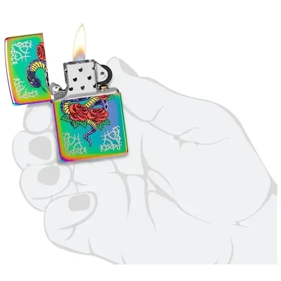 فندک زیپو Zippo 48395 Rose Snake Tattoo Design — تصویر ۴